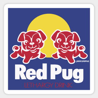 Red pug Sticker